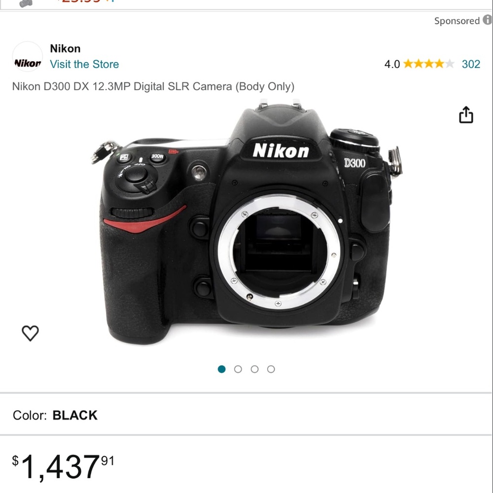 Nikon D300 camera and accessories